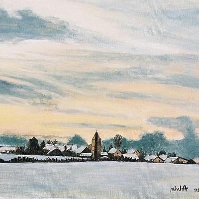 Crépuscule hivernal en Bavière